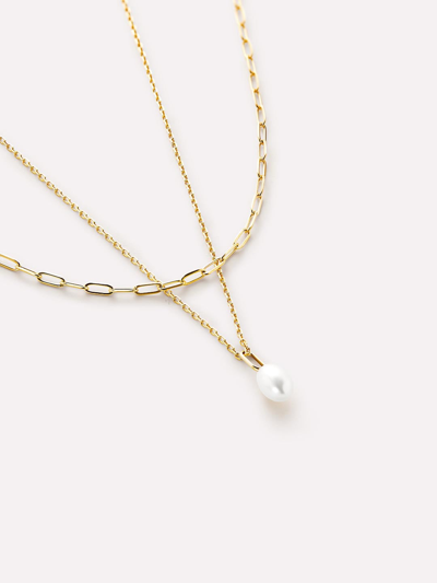 Ana Luisa Gold Pearl Necklace