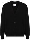 NOAH NY X THE CURE BLACK RUGBY COTTON CARDIGAN