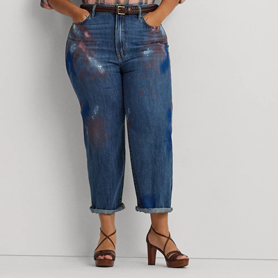 Lauren Woman High-rise Relaxed Cropped Jean In Atlas Wash