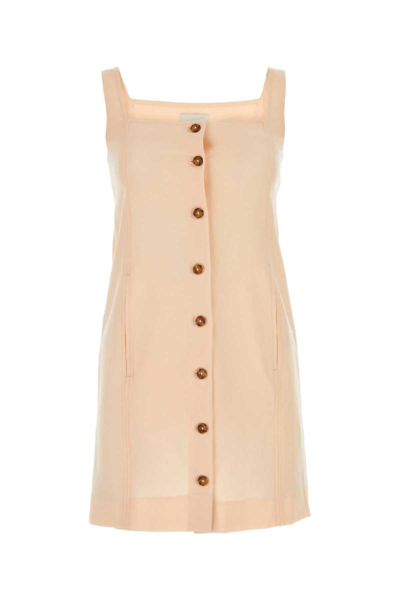 Loulou Studio Skin Pink Wool Icon Straight-cut Dress