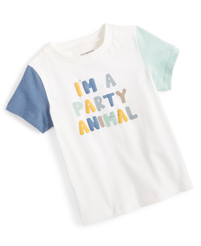 First Impressions Baby Boys Party Animal T Shirt, Created For Macy's In Angel White