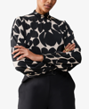 Sanctuary On The Spot Mock Neck Top In Shadow Leaves