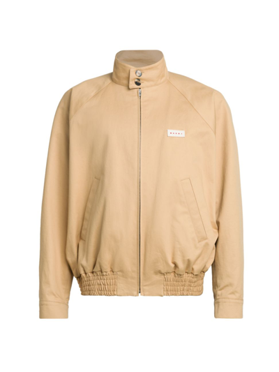 Marni Men's Gabardine Bomber Jacket In Cream