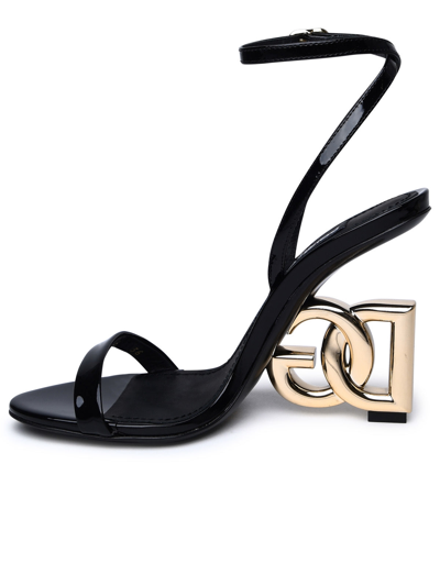 Dolce & Gabbana Woman Black Patent Leather Sandals