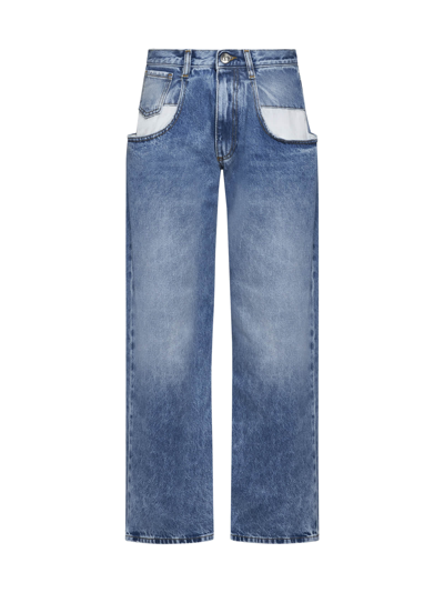 Maison Margiela Blue Faded Jeans In Light Blue