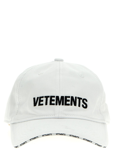 Vetements Logo Cap In White