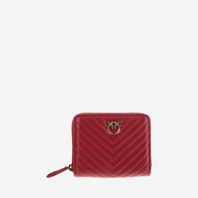 Pinko Chevron Taylor Wallet In Red