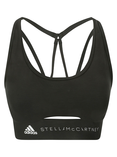 Adidas By Stella Mccartney Truestrength Medium Support Sports Bra In Black/white