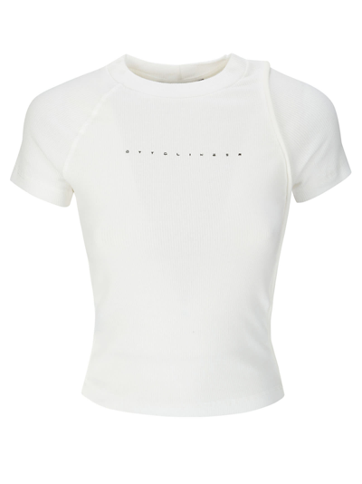 Ottolinger Deconstructed Rib T-shirt In White