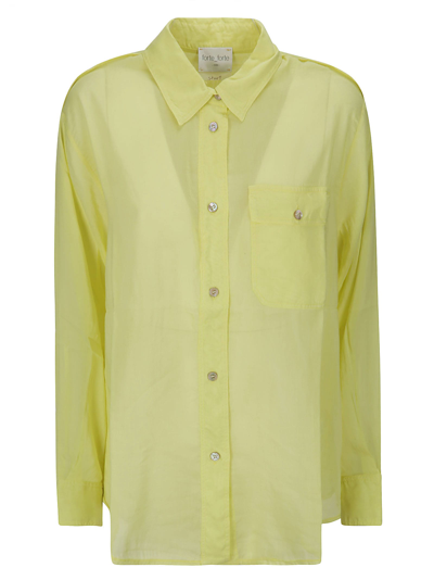 Forte Forte Cotton Silk Voile Oversized Shirt In Daffodil