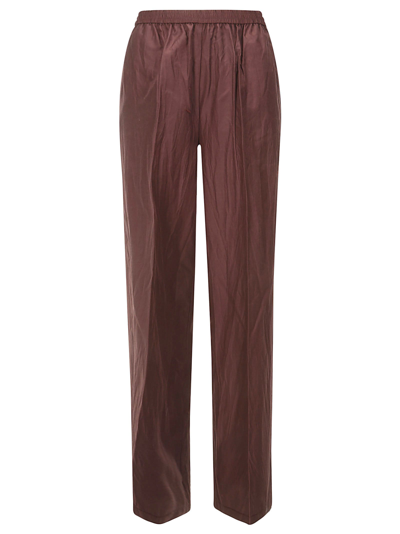 Forte Forte Chic Taffettas Palazzo Pants In Cacao