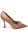 JIMMY CHOO JIMMY CHOO WOMAN JIMMY CHOO BROWN LEATHER PUMPS