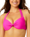 Salt + Cove Salt Cove Juniors Push Up Bikini Top Strappy Hipster Bottoms Created For Macys In Pink