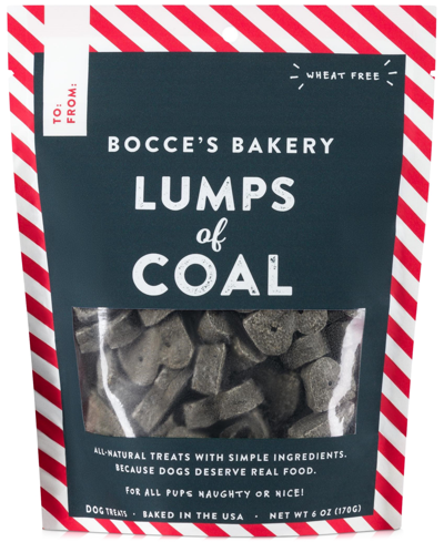 Bocce's Bakery Lumps Of Coal Dog Treats In Black