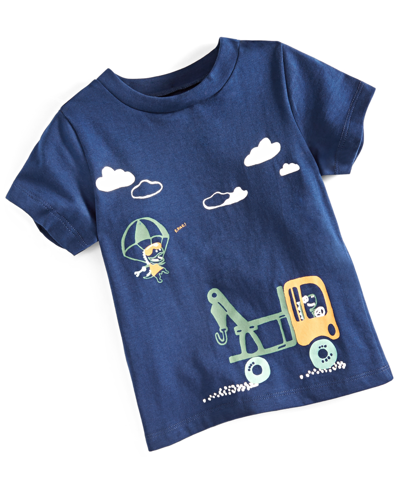 First Impressions Baby Boys Truck T Shirt, Created For Macy's In Navy Sea