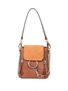 CHLOÉ Small Faye Leather & Suede Backpack