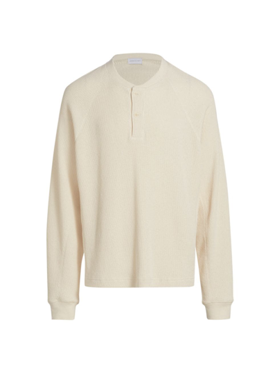 John Elliott Men's Thermal Henley Long-sleeve T-shirt In Natural