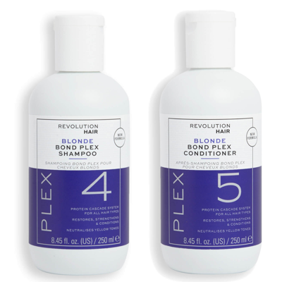 Revolution Haircare Blonde Bond Plex Shampoo And Conditioner Bundle In White