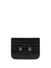 Balenciaga Le Cagolo Embossed Crocodile-effect Cardholder In Black