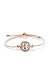 TORY BURCH NEUTRAL MILLER CRYSTAL SLIDER BRACELET