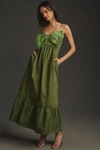 Hutch Sleeveless Bow Maxi Dress In Green