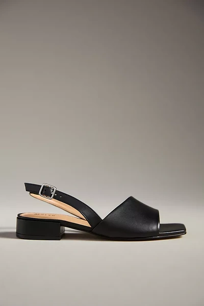 Maeve Asymmetrical Slingback Heels In Black