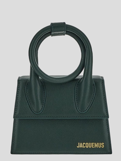 Jacquemus Le Chiquito Noeud Coiled Handbag In Green