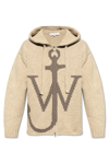 JW ANDERSON JW ANDERSON ZIP FRONT ANCHOR RIBBED HOODIE