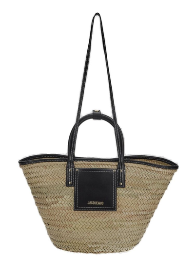 Jacquemus Le Panier Soli Open In Black