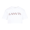 LANVIN LANVIN LOGO EMBROIDERED CROPPED T