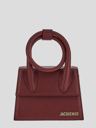 Jacquemus Le Chiquito Noeud Coiled Handbag In Burgundy