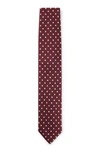 HUGO BOSS SILK-JACQUARD TIE WITH MICRO PATTERN