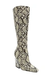 NINETY UNION VIVA SNAKE-EMBOSSED KNEE HIGH BOOT