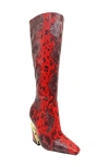 NINETY UNION NINETY UNION VIVA SNAKE-EMBOSSED KNEE HIGH BOOT