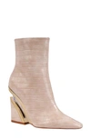 Ninety Union Women's Via Short Pointed Toe Croco Booties In Ivory