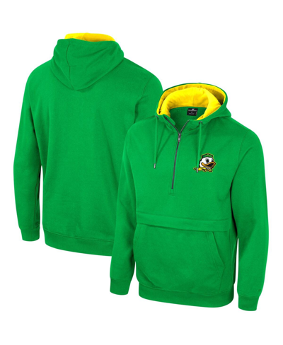 Colosseum Men's  Green Oregon Ducks Half-zip Hoodie