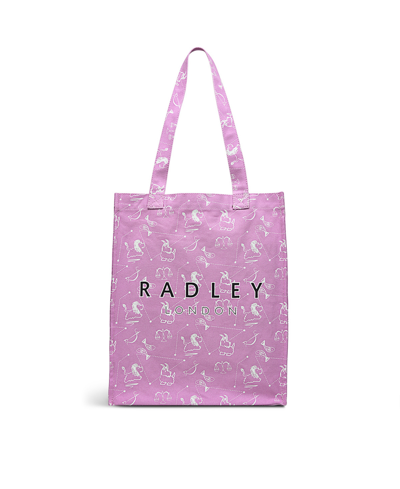 Radley London Astrology Medium Leather Open Top Tote In Sugar Pink