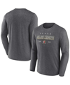 Fanatics Men's  Heather Charcoal Vegas Golden Knights Long Sleeve T-shirt In Heather Charcoal
