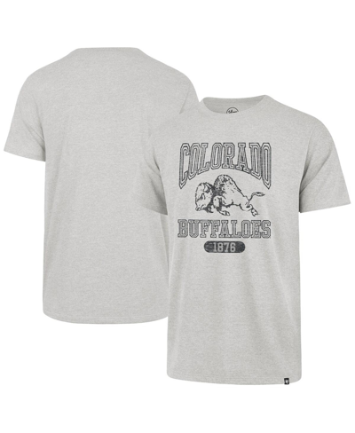 47 Brand Men's ' Heather Gray Distressed Colorado Buffaloes 1876 Line Press Franklin T-shirt