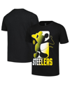 Outerstuff Big Boys Black Pittsburgh Steelers Disney Cross Fade T-shirt In Black