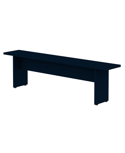 Manhattan Comfort Nomad 67.91" Medium Density Fiberboard Rectangular Dining Bench In Blue