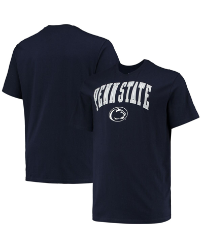 CHAMPION MEN'S CHAMPION NAVY PENN STATE NITTANY LIONS BIG AND TALL ARCH OVER WORDMARK T-SHIRT
