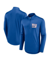 Fanatics Branded Royal New York Giants Tough Minded Quarter-zip Top In Royal