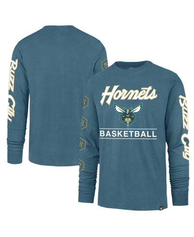 47 Brand Men's ' Teal Charlotte Hornets 2023/24 City Edition Triplet Franklin Long Sleeve T-shirt