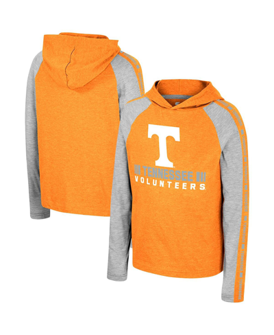 Colosseum Kids' Big Boys  Tennessee Orange Tennessee Volunteers Ned Raglan Long Sleeve Hooded T-shirt