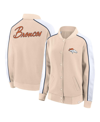 Fanatics Women's  Tan Denver Broncos Lounge Full-snap Varsity Jacket In Tan