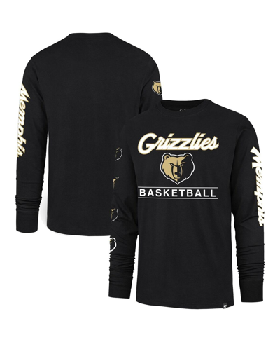 47 Brand Men's ' Black Memphis Grizzlies 2023/24 City Edition Triplet Franklin Long Sleeve T-shirt