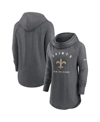 Nike Women's Team (nfl New Orleans Saints) Pullover Hoodie In Heather Charcoal