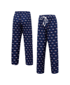 Concepts Sport Navy Denver Broncos Gauge Allover Print Sleep Pants In Navy