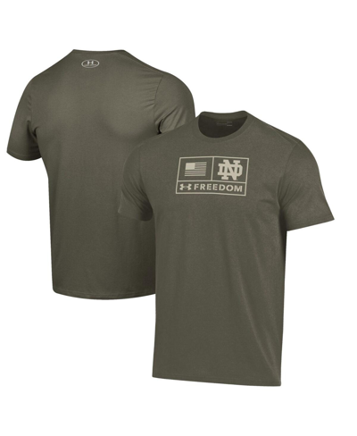 Under Armour Men's  Olive Notre Dame Fighting Irish Freedom Performance T-shirt